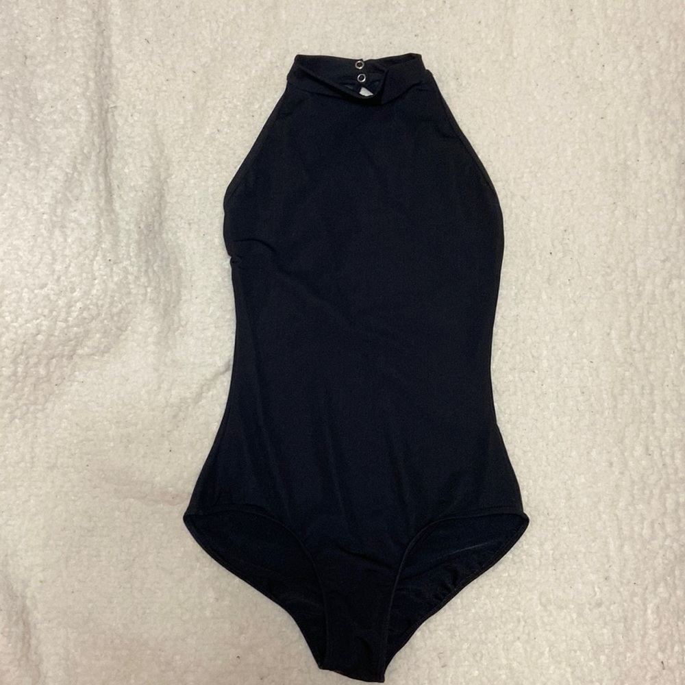 black mock neck mariia leotard